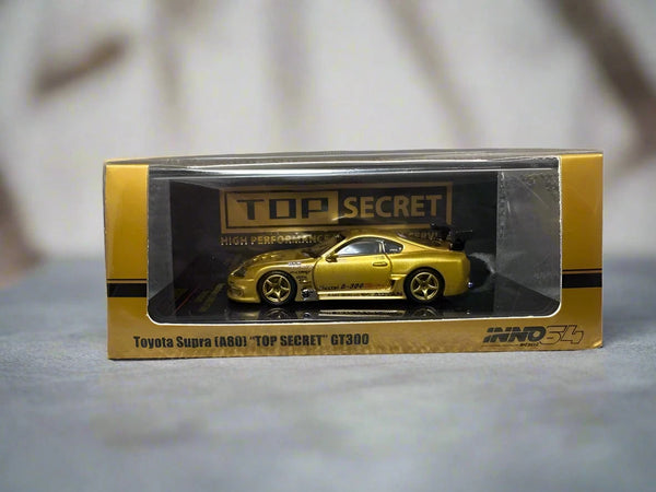 Toyota Supra AE80 Top Secret GT300 Gold Tokyo Auto Salon Special Event edition Inno64 1/64 scale