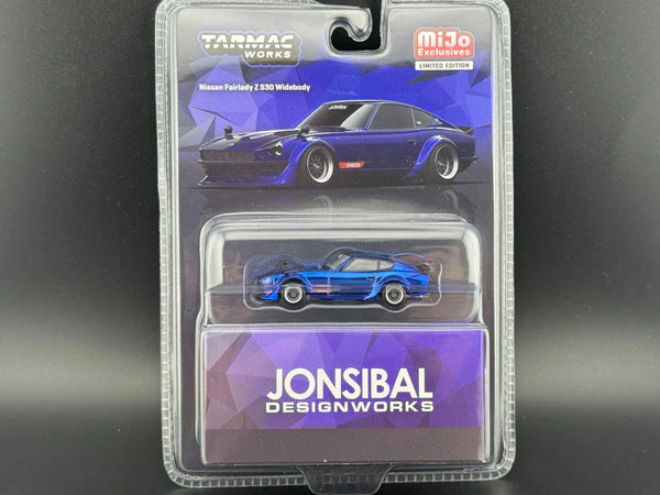 Chase Chrome Nissan Fairlady Z S30 Widebody By Jon Sibal Blue Tarmac Works 1/64
