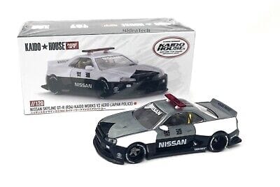 Chase Kaido House Nissan Skyline GT-R (R34) Kaido Works V2 Aero Police 1/64 scale