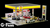 Shell Gas Station with LED lights 1/64 Diorama G-Fans