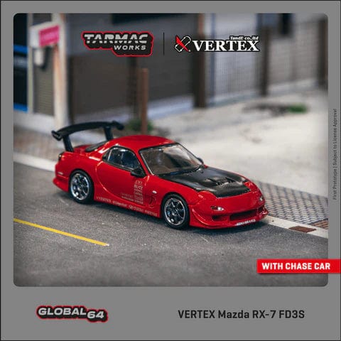 Mazda RX-7 FD3S Red Globa64 Tarmac Works 1/64 scale T64G-022-RE