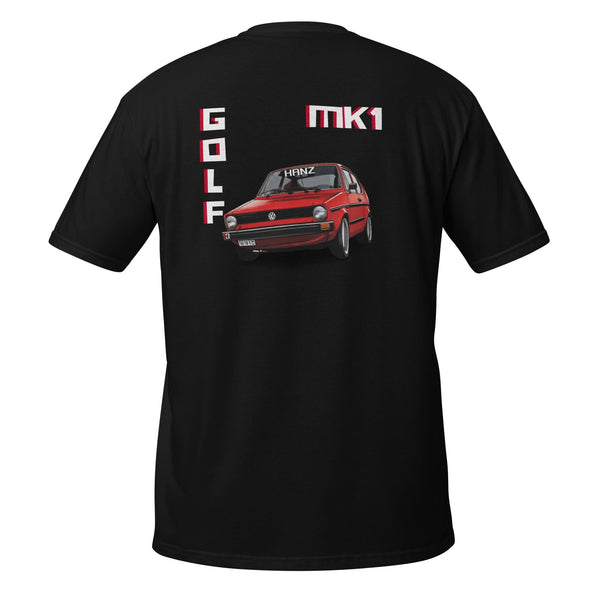 VW Red Golf MK1 T-Shirt Unisex Black