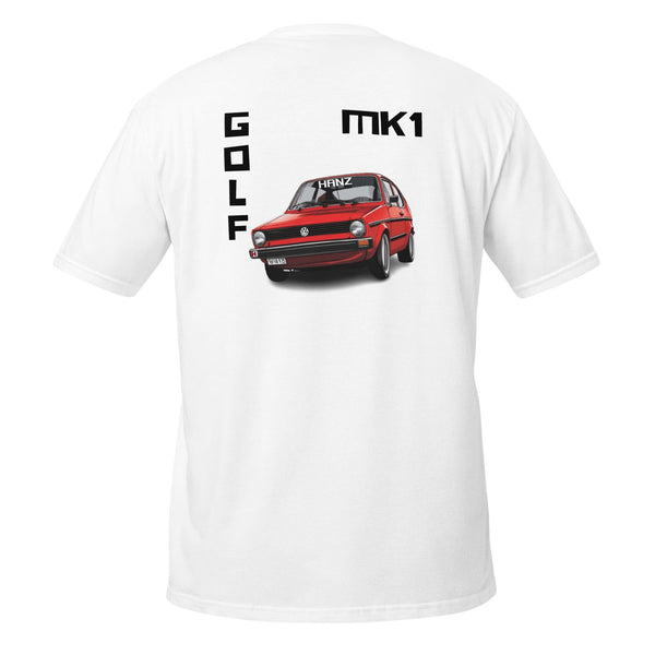 VW Red Golf MK1 T-Shirt Unisex White