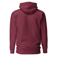 Minimalistic Flat Six Porsche Hoodie Burgundy