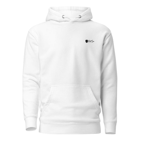 Flat Six Hoodie Black on White