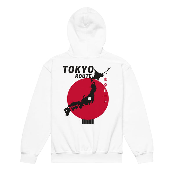 Tokyo Route Hoodie Youth White car clothing for teens