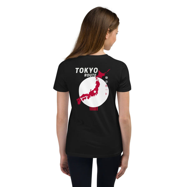 Tokyo Route Youth T-Shirt Black JDM car culture kids